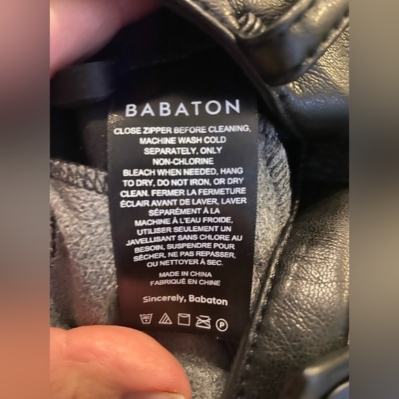 Aritzia Babaton Command Cropped Vegan Leather Pants Sz 10 Mid Rise Black - Picture 13 of 14